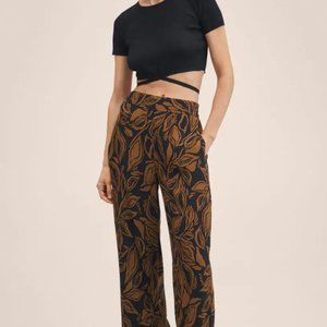 Mango Printed Culottes Size Medium NWT